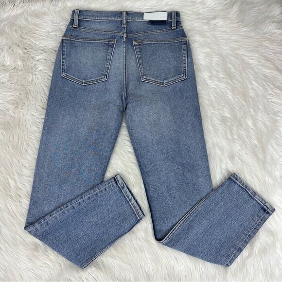 Re/Done Women's High Rise‎ Ankle Crop Mid 90s Fit Finish Skinny Jeans W26-28/L26 - Picture 4 of 10